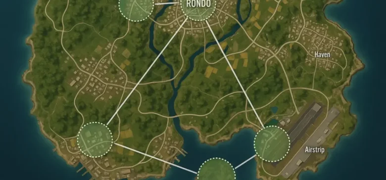 PUBG Mobile 2025: карта RONDO, горячие точки и оптимальные пути перемещения
